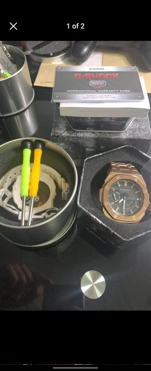 Custom Casio G Shock GA 2100 CasiOak Rose Gold AP Gen 5 Mod Men s Watch Gift