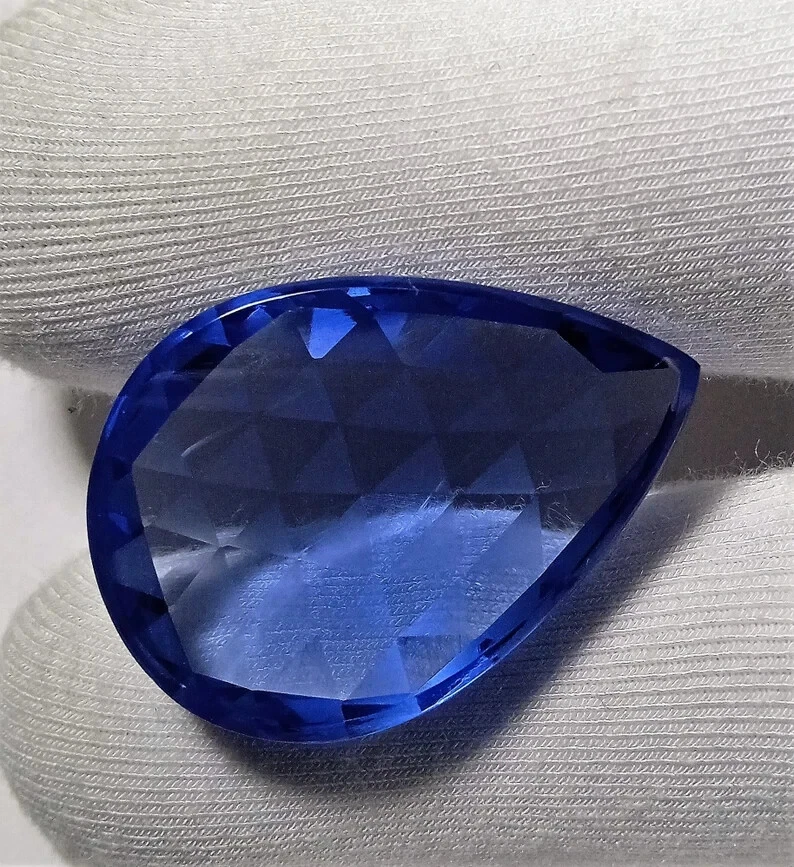 AAA Tanzanite Pear 21x29x8.00MM Flower Cut Beautiful Cut Pendant & Bracelet Fant - Image 4 of 4