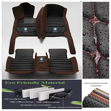 Custom For BMW All Model Car Floor Mats Carpets Waterproof Cargo Liners Handmade - Imagen 15 de 42