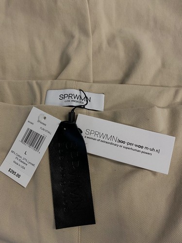 Pantalon legging évasé femme beige kaki sergé crop SPRWMN 295€ taille L - Photo 4/4