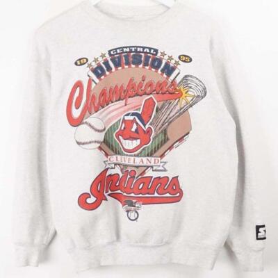 Vintage MLB Cleveland Indians Crewneck Sweatshirt For Men Women KH10466