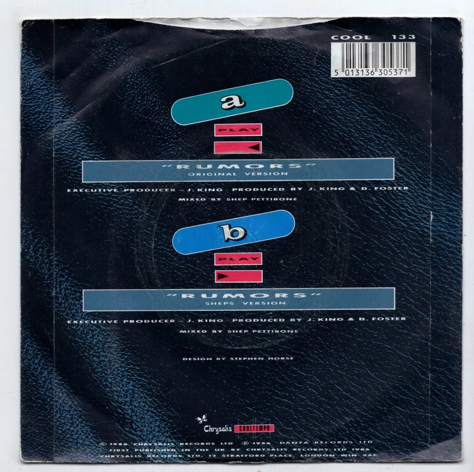 (AI820) The Social Club, Rumors - 1986 - 7 inch vinyl, photo 2 of 2