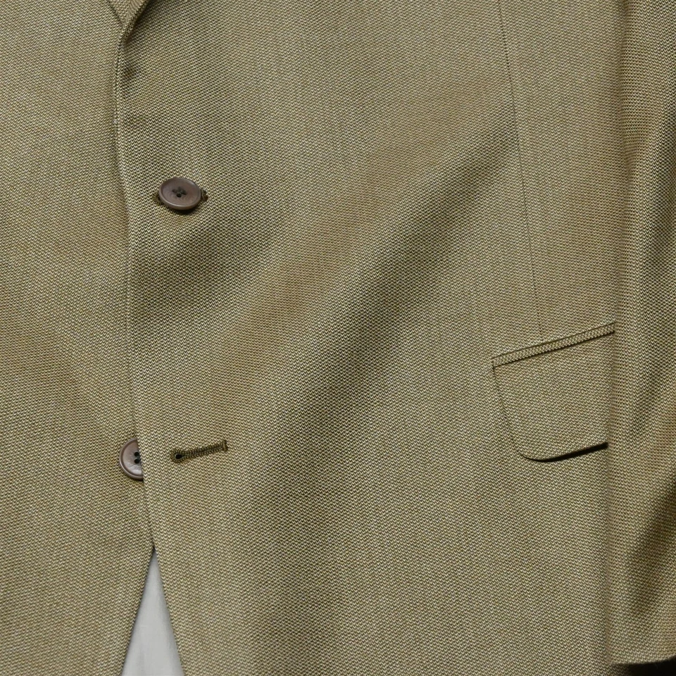 Blazer Traje Chaqueta Abrigo Murano 48R Dorado Tejido de Cesta Lana Seda Para Hombre Foto 3 de 4
