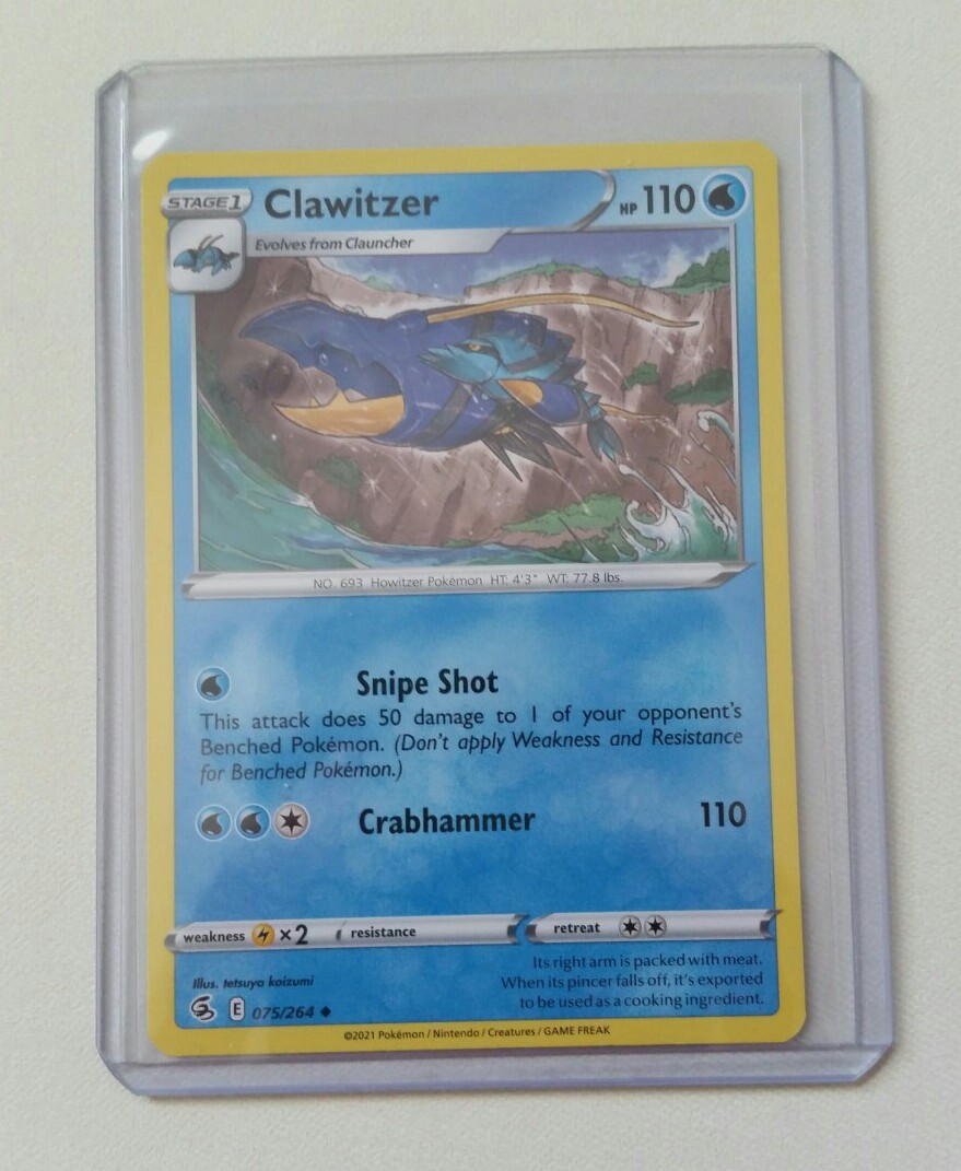 Pokémon TCG Fusion Strike: Clawitzer (075/264) - Uncommon - Near Mint 