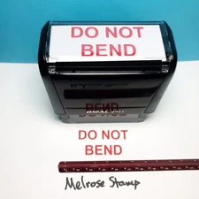 Do Not Bend Rubber Stamp Red Ink Self Inking Ideal 4913