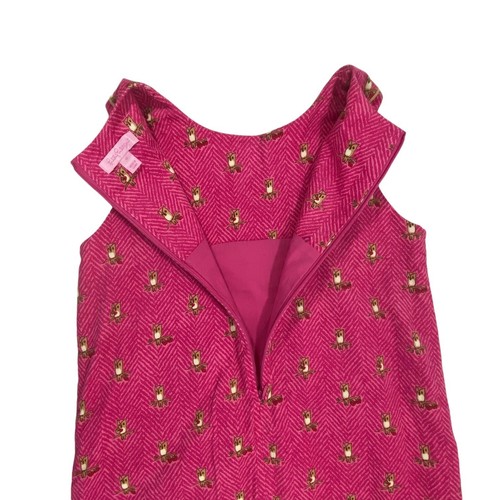 Lilly Pulitzer Girls Corduroy Dress | 12 | Pink | Owls | Pockets - Picture 9 of 12