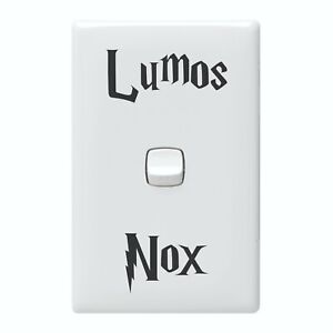 Harry Potter Lumos Nox Light Switch Decal Childs Room Wall Art Sticker VINYL