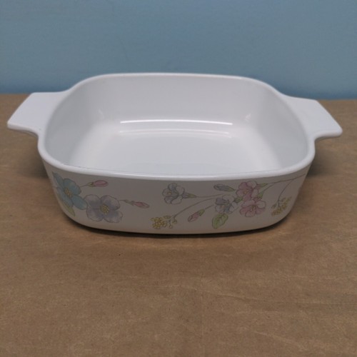 Rare Corning Ware Vintage Pastel Bouquet Pattern 1 Liter A-1-B Casserole No Lid - Picture 4 of 7