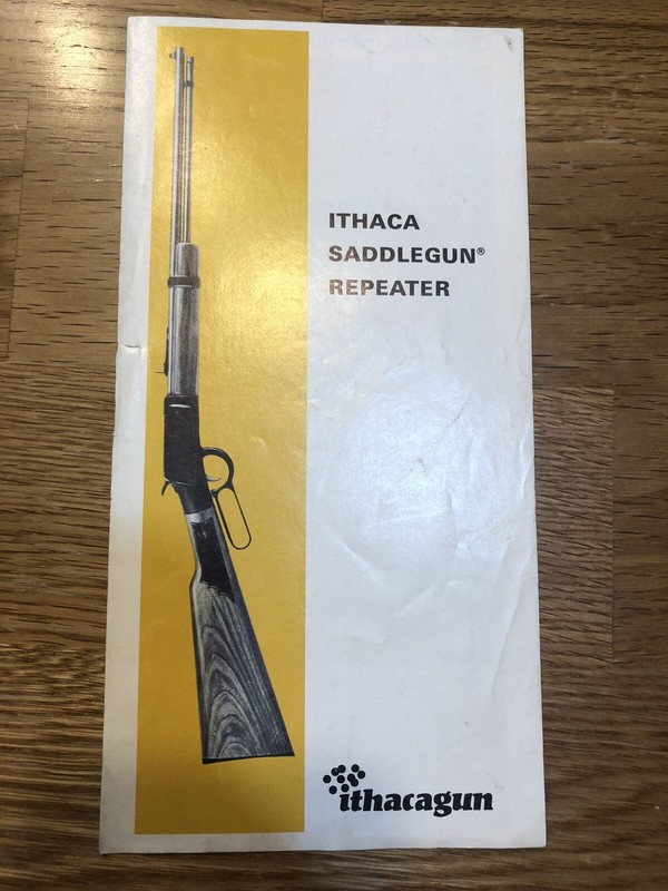 Ithaca Gun Manual Saddle gun Repeater 1968.