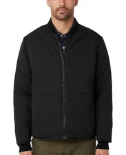 $199 Frank And Oak Men's The Skyline Full-Zip Bomber Jacket, Black, Large