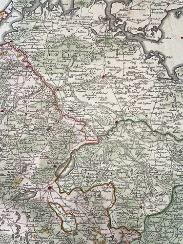 GERMANY MECKLENBURG 1781 HOMANN HRS LARGE ANTIQUE MAP 18TH CENTURY - Picture 4 of 13