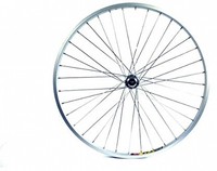 Wilkinson Front Wheel 36 Hole Single Wall Mtb Rim, V-brake, Solid Axle Silver X Wilkinson Front Wheel 36 Hole Single Wall Mtb Rim, V-brake, Solid Axle Silver X