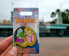 Disney Pin Tangled 10th Anniversary Pin Rapunzel Pascal Dress LE Pin New 2010