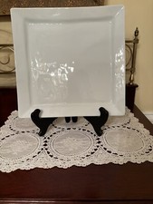 Pillivuyt Square Dinner Plate 29cm Approximately 11.5 EUC Made In France, HTF