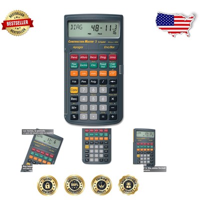 Spanish-Language Construction Master 5 Calculator for Accurate Jobsite Solutions