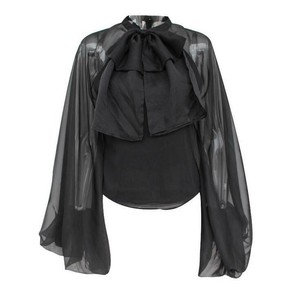 lantern sleeve chiffon blouse