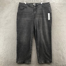 Ava  Viv Stretch 90s Straight Jeans Women 24R actual 46x30 Gray High Rise NEW