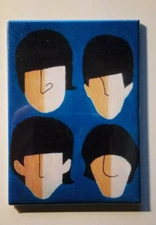 BEATLES Lennon McCartney Starr Harrison Fridge Magnet Original Design