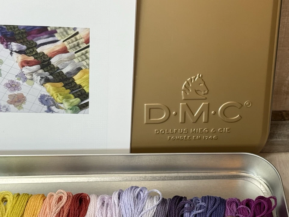 DMC 35pc MOULINE SPECIAL in Collector Tin Embroidery Floss NEW - Image 2 of 4