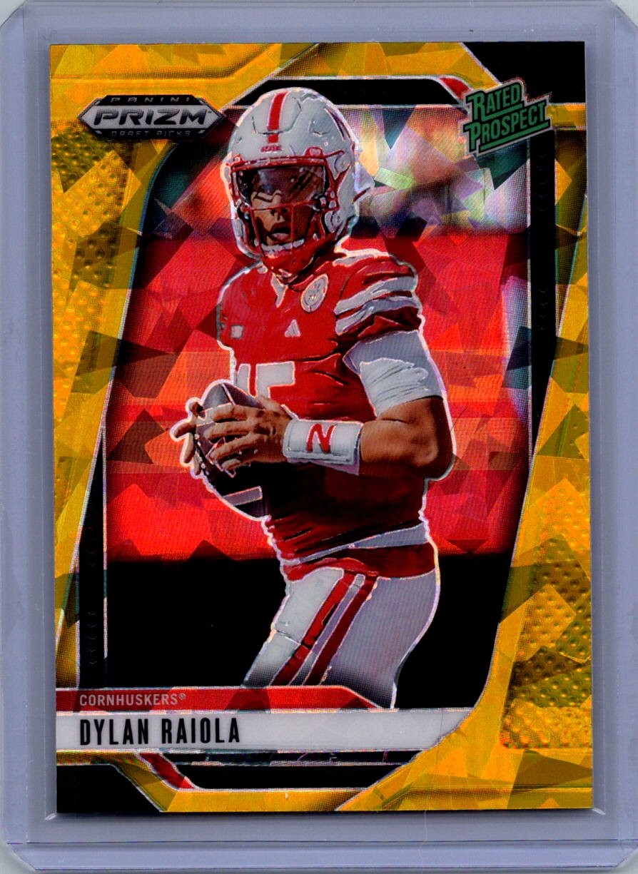 2025 Panini Prizm Draft Picks #158 Dylan Raiola Prizms Gold Ice