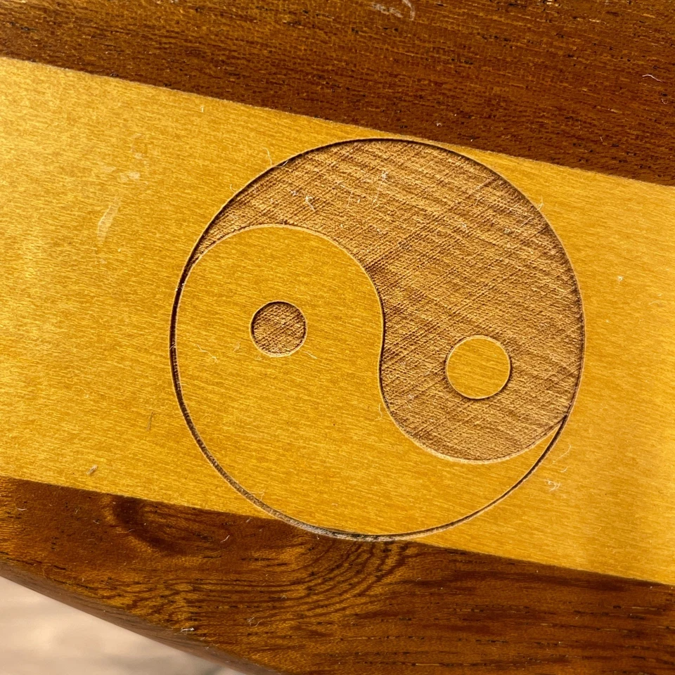 Reloj Tabla Surf Madera Vintage Hawaii Diseño Yin Yang Mesa Escritorio Decoración Foto 4 de 4