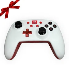 Nintendo Switch PowerA Enhanced Wireless Controller White Red Official Licensed