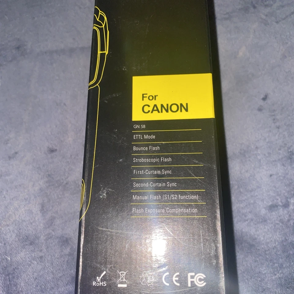 NEEWER NW-670C GN 58 FLASH SPEEDLITE W/ LCD FOR CANON DLSR CAMERAS NEW OPEN BOX - Image 2 of 4