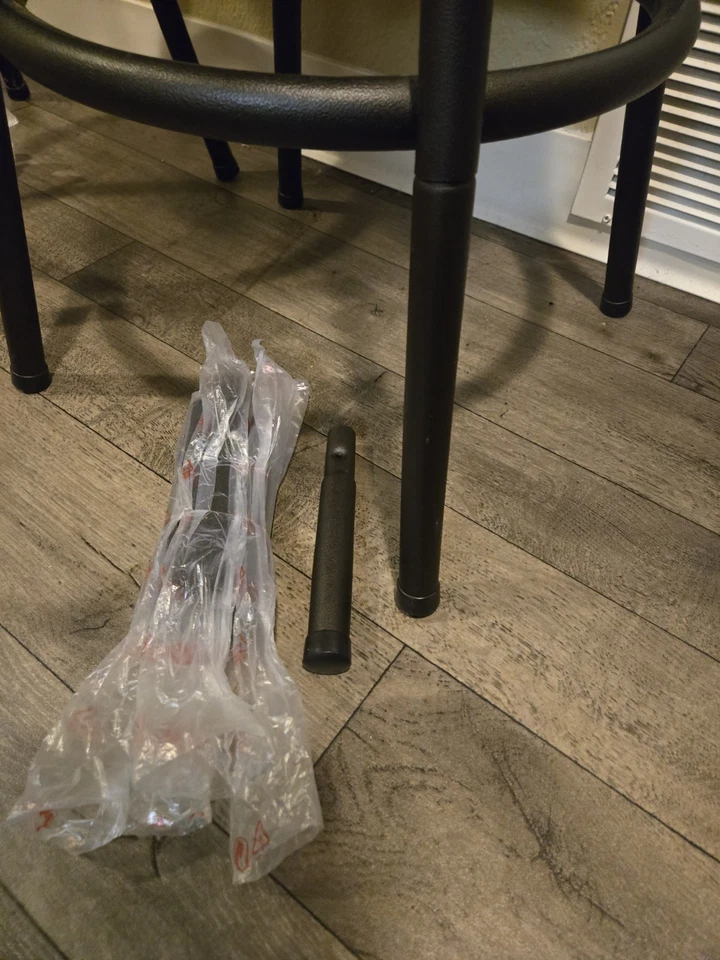 Pair Of Barstools. Brown Leather Seat, Back, Swiveling - Image 4 of 4