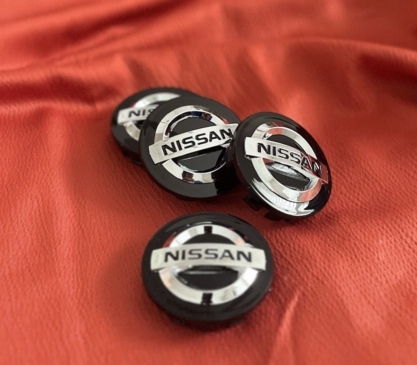 4 Nissan Black & Silver 54mm Wheel Center Cap Fit 40343AU51 Altima Maxima Murano - Image 4 of 4