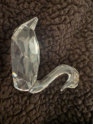 Swarovski Crystal Clear Faceted Small Swan Figurine