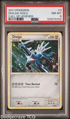 2011 Pokemon Call Of Legends Dialga Holo 3/95 PSA 8