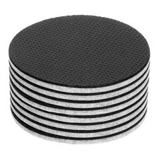 8 Pcs 3 1/8" Round Felt & EVA Furniture Pads, Floor Protectors, Gray+Black