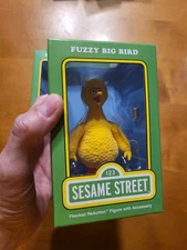 123 Sesame Street FUZZY BIG BIRD FLOCKED Super7 ReAction Figure Boxlunch