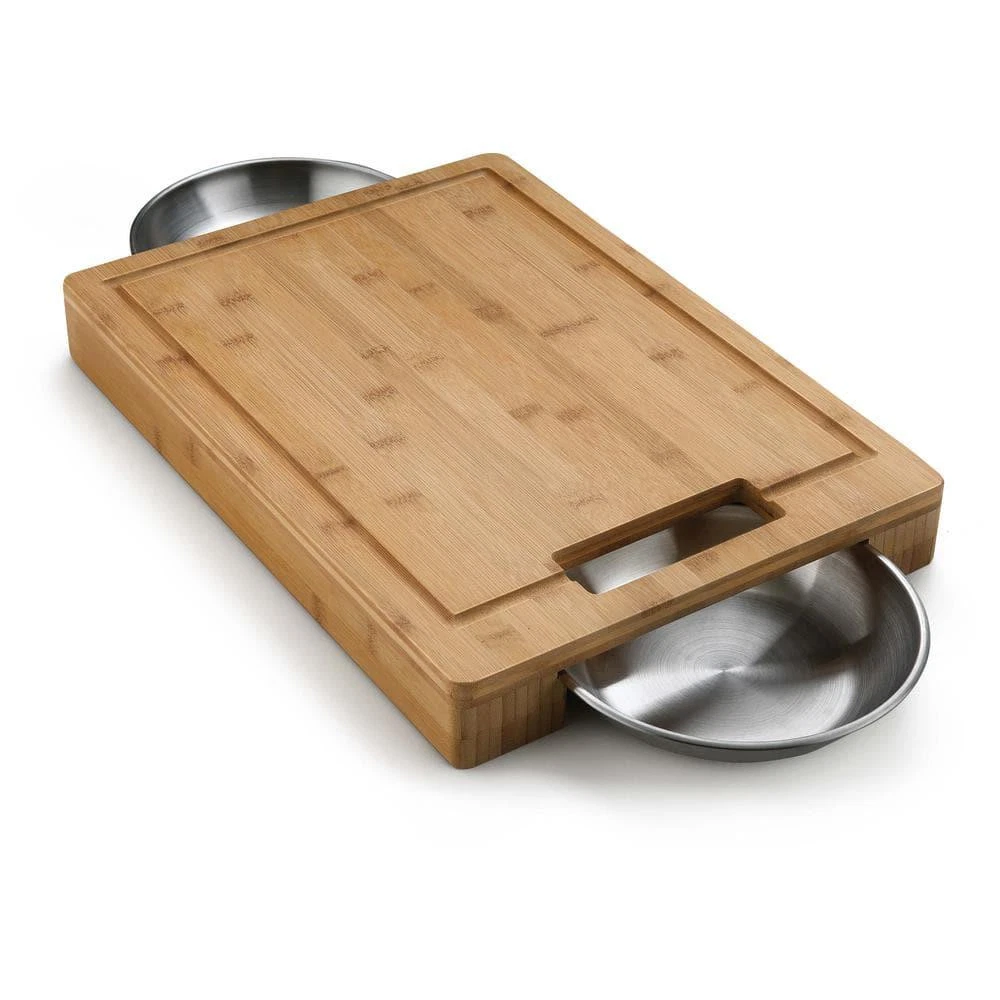 Napoleon PRO Cutting Board Bamboo Stainless Steel Bowls Durable Multifunctional
Opens in a new windo