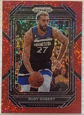 2022-23 Panini Prizm - Rudy Gobert #67 Red Sparkle Prizm