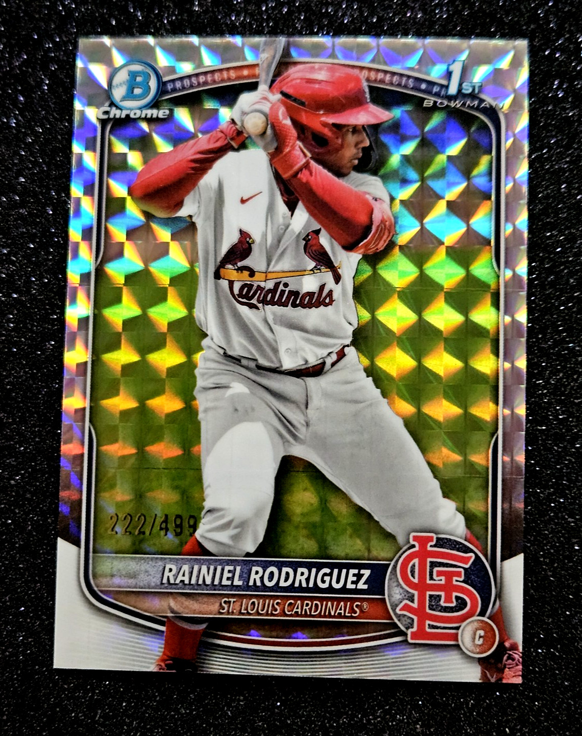 2025 Bowman Chrome 1st Geometric Refractor /499 Rainiel Rodriguez RC #BCP-200 🐦