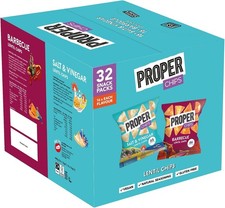 PROPER Multipack Box Barbecue & Salt & Vinegar Lentil Chips, 32 x 14g