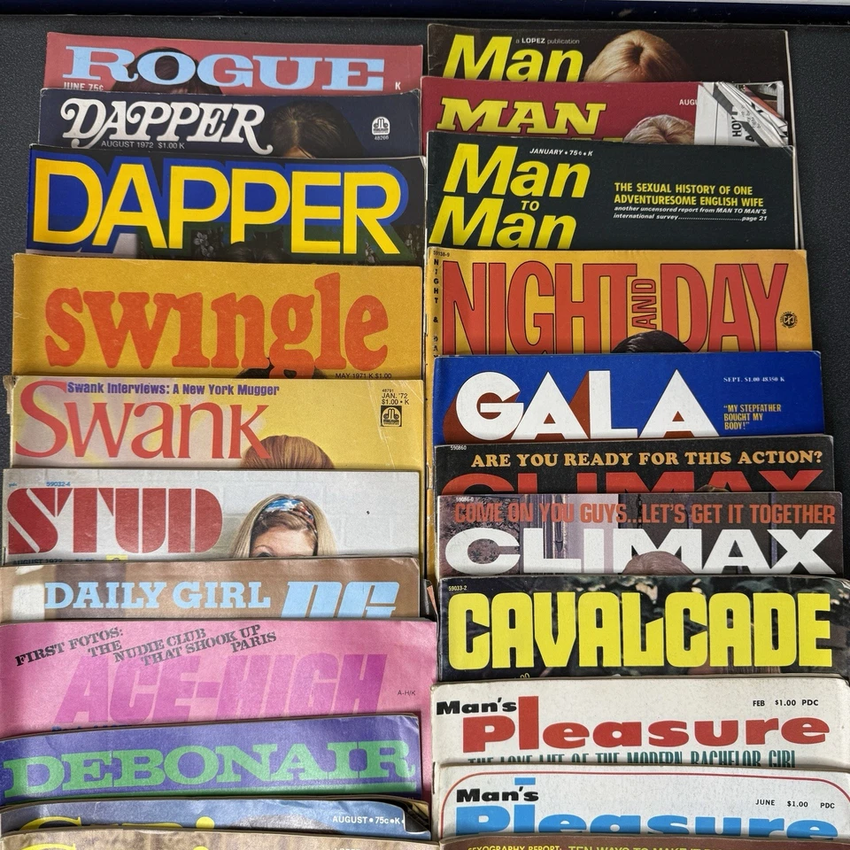 Лот из 22 различных мужских журналов 70-х настольные книги Climax Swingle Gala Sir! - Изображение 2 из 4