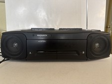 Vintage Magnavox AW 7395/17 Portable Boombox Double Tape Deck/Radio Tested Works