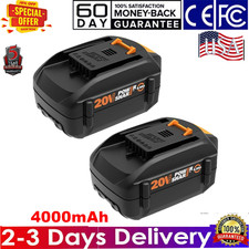 2X For WORX 20V Max Lithium WA3578 Power Tool 4.0Ah Battery WA3520 WA3575 WA3525