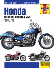 Image of Honda Shadow VT600 & 750 (88-19) by Haynes Publishing PAPERBACK 9781620923979