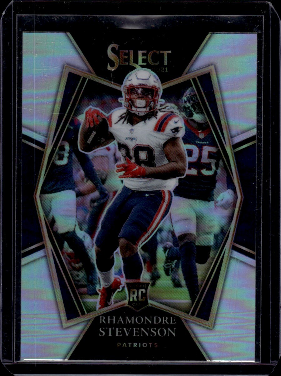 2021 Panini Select #175 Rhamondre Stevenson Silver Prizm