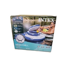 Intex Mega Chill Swimming Pool Inflatable Floating 24 Can Beverage Cooler Holder