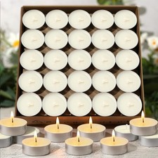 Soy Tea Lights Candles 100 Pack,4 Hours Long Burning-Natural Soy Wax Tealight...