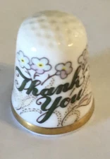 Thank You Thimble Vintage Souvenir Collectible