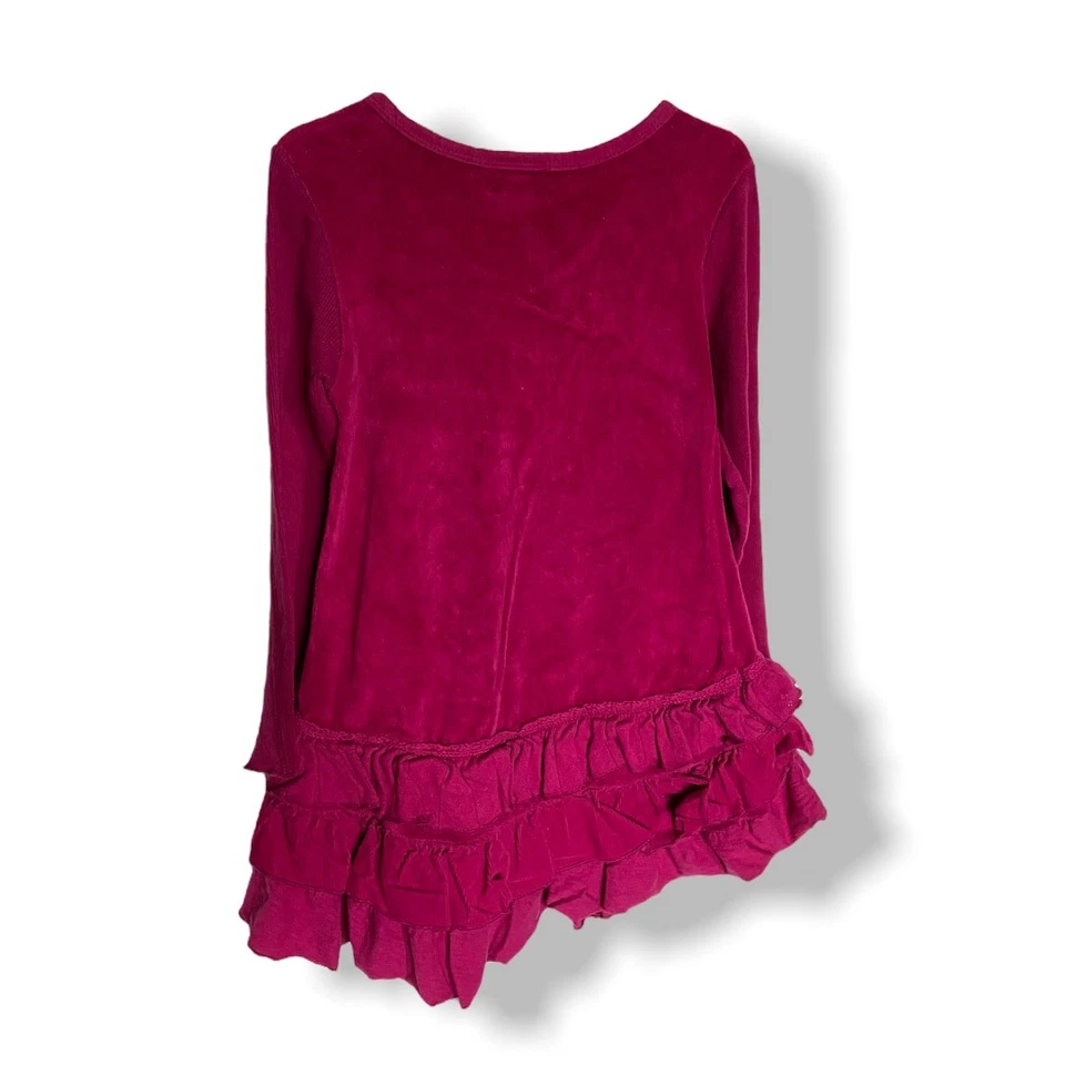 Vestido túnica top naartjie niñas talla 4 años arándano vintage encaje terciopelo invierno Foto 3 de 4