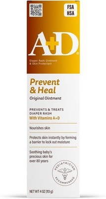 A+D Original Diaper Rash Ointment Prevents & Treats 4 Ounce (Pack of 1)
