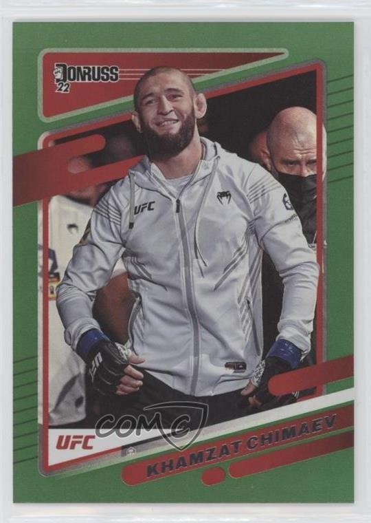 2022 Donruss UFC Green Flood Khamzat Chimaev #14 0hc0