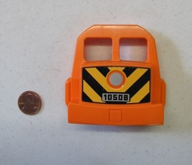 Lego Duplo TRAIN ENGINE FRONT w/ HEADLIGHT ORANGE PART #10508 for Motorized