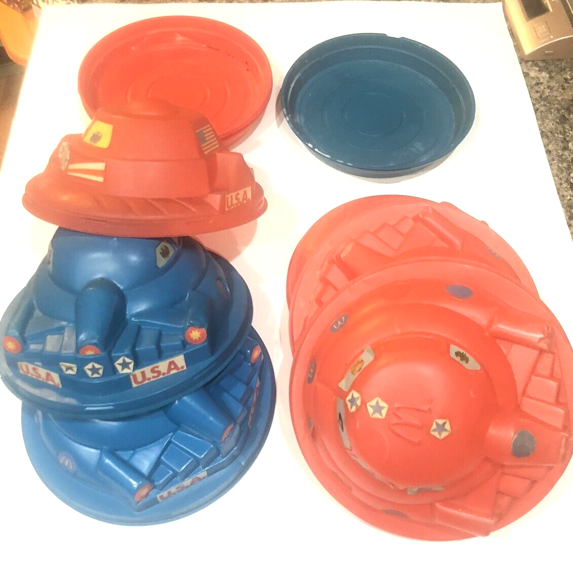 マクドナルドスペースシップフィギュアミニカーレア McDonald's Spaceship Happy Meal Boxes Set of Six LOT 1981
